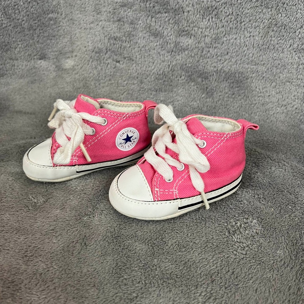 Pink Converse Baby Chuck Taylor All Star Cribster Shoes Canvas Upper Size‎ 1